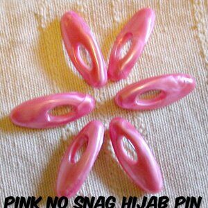 TEN (10) Pink Plastic Pat Japan Jewel Lock Hijab Scarf Snag Free Pins